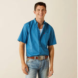 Ariat Mens Scott Pro Series Short Sleeved Shirt in Dark Teal 10059017