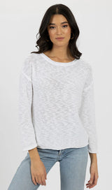 Humidity Ladies Sofia Sweater in White