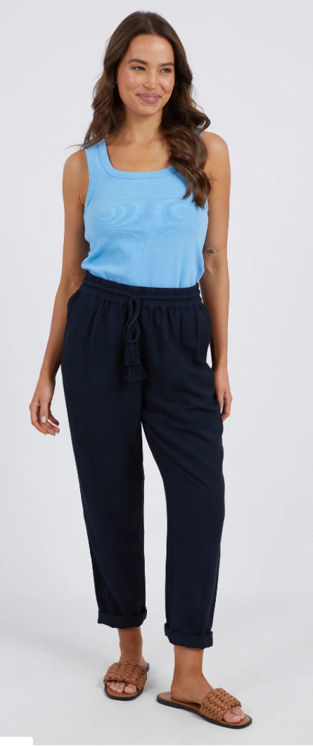 Elm Ladies Clem Relaxed Pant in Navy