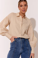 Adorne Ladies Ebony Pintuck Details Shirt