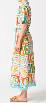 Walnut Ladies Cannes Dress in Ciao Sicily Print