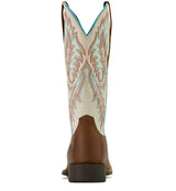 Ariat Women’s Round Up W Toe StrechFit Western Boot Sandstorm/Distressed Ivory - 10061142