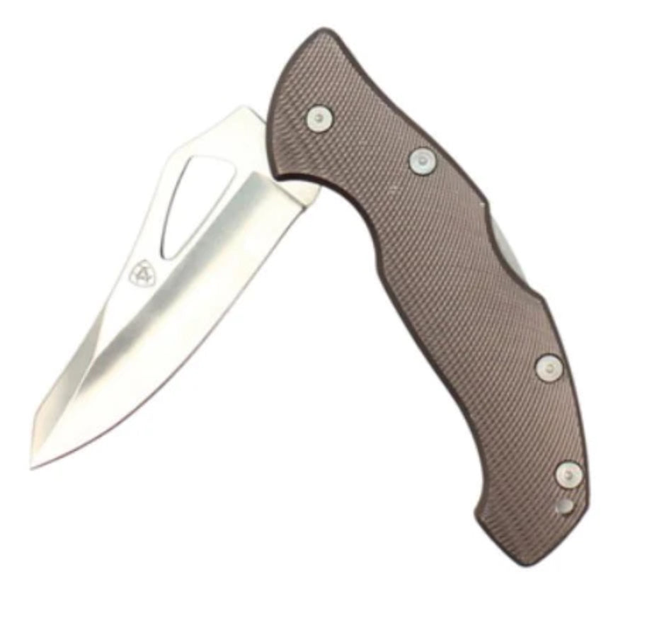 Ariat Folding Plain Blade Knife Grey