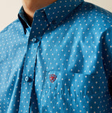 Ariat Mens Scott Pro Series Short Sleeved Shirt in Dark Teal 10059017