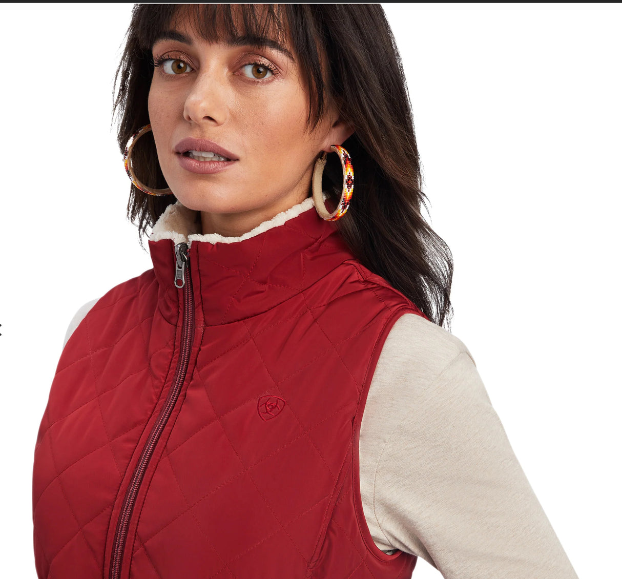 Ariat Ladies Real Reversible Dillon Insulated Vest - Rouge Red - 10041586