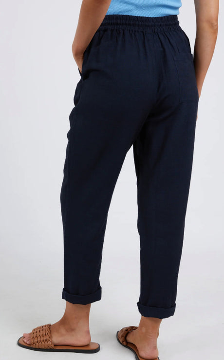 Elm Ladies Clem Relaxed Pant in Navy