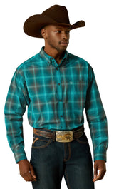 Ariat Mens Pro Series Bear L/S Shirt Dark Teal 10062177