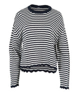 Elm Ladies Rosie Stripe Knit - Navy/White