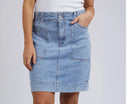 Atlas Denim Skirt in 2 shades of Blue