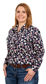 Just Country Ladies Abbey Full Button Print Work Shirts