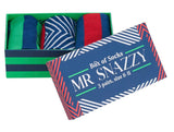 Box of Socks ( Mr Snazzy ) 3 pairs, Size 8-11