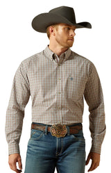 Ariat Mens Pro Series Trevor L/S Shirt Burgundy 10062189