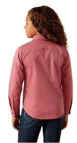 Ariat Girls Team Kirby L/S Shirt in Mauvewood