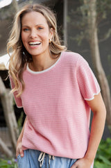 Elm Ladies Camellia Knit Shirt - Blush Pink