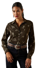 Ariat Ladies Homestyle Long Sleeved Shirt Layla Print 10062904