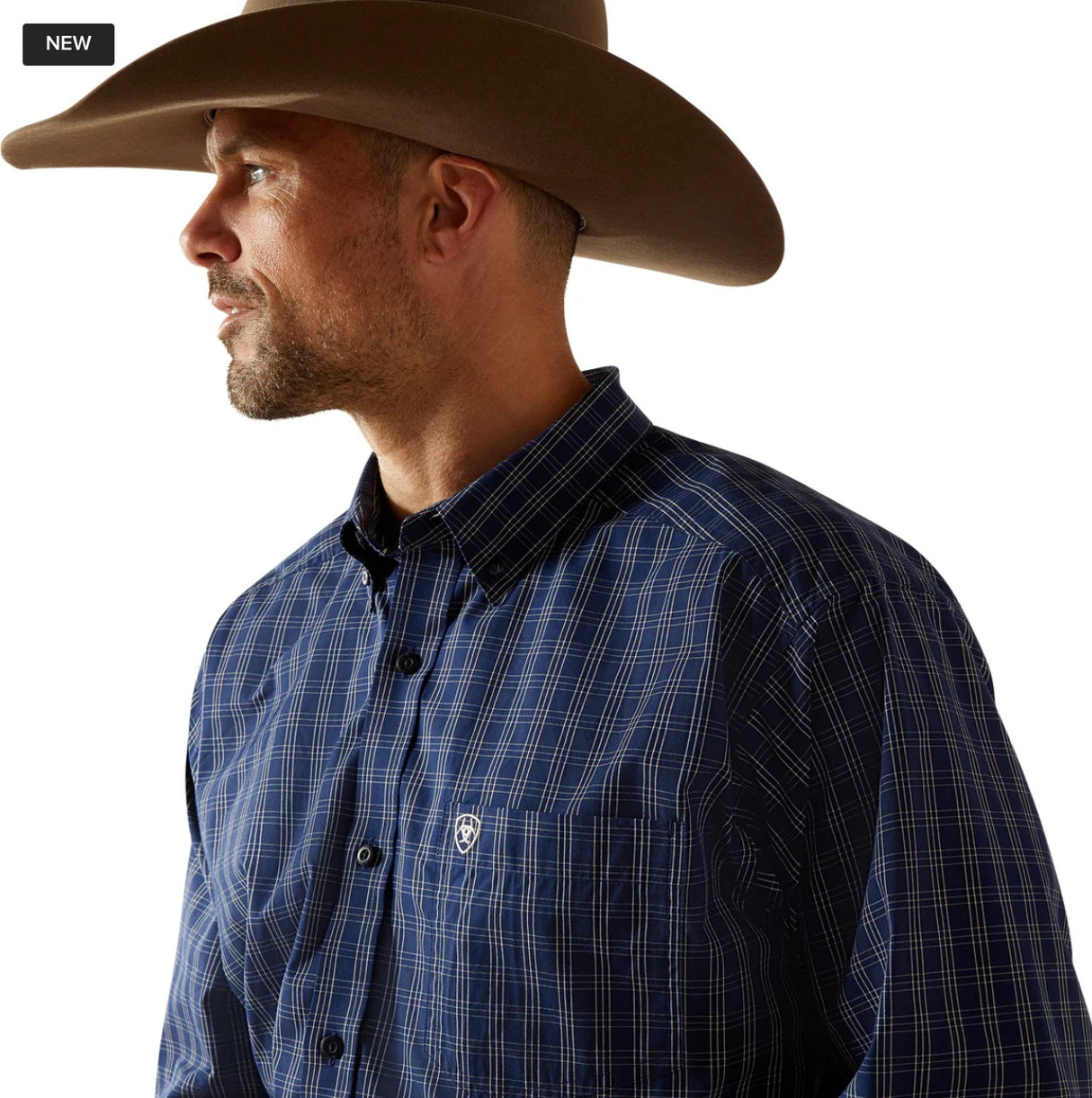 Ariat Mens Pro Series Sawyer L/S Shirt Dark Blue