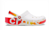 Crocs Toddles Classic Reflector Clog in White/multi Blanc/Multi-Rayures