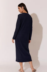 Adorne Ladies Brielle Knit Dress in Navy