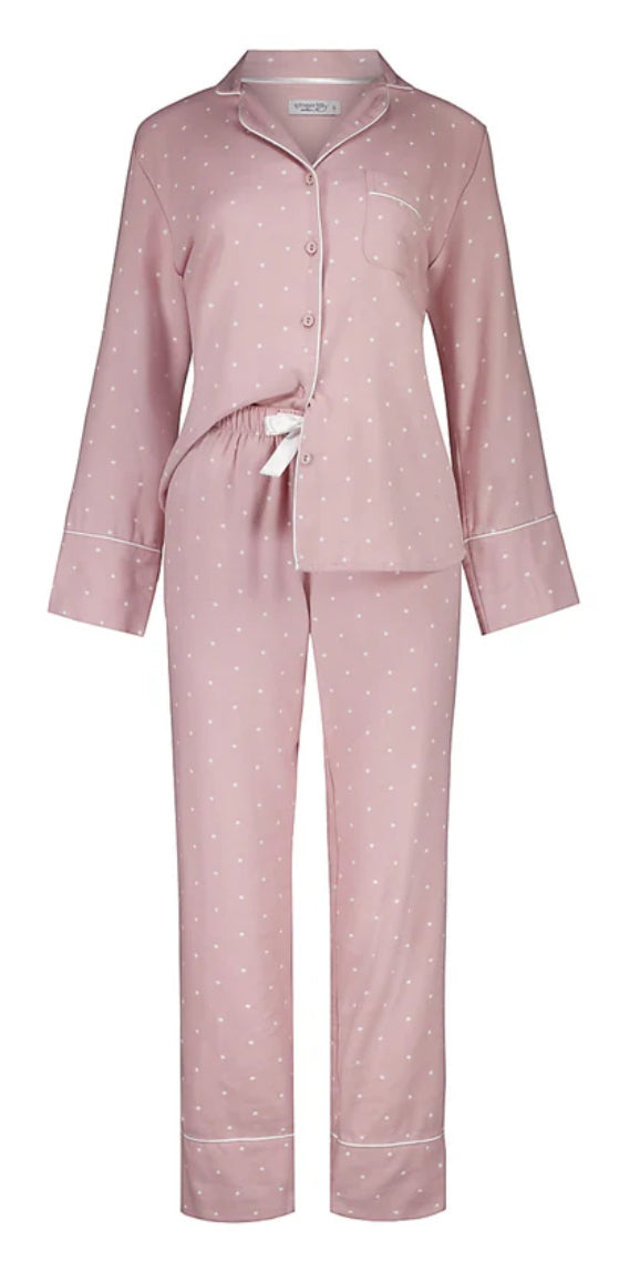 Gingerlilly Alessia Pink Spot Cotton PJ Set