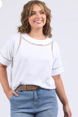 Elm Ladies Abigail Top in White