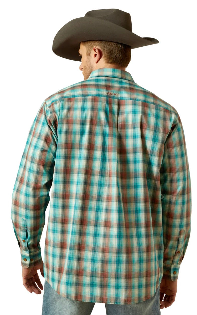 Arait Mens Pro Series Brooklyn L/S Shirt Aqua Blue 1006217