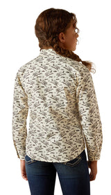 Ariat Girls Rodeo Time Snap Long Sleeved Bucking Horse Print 10062842