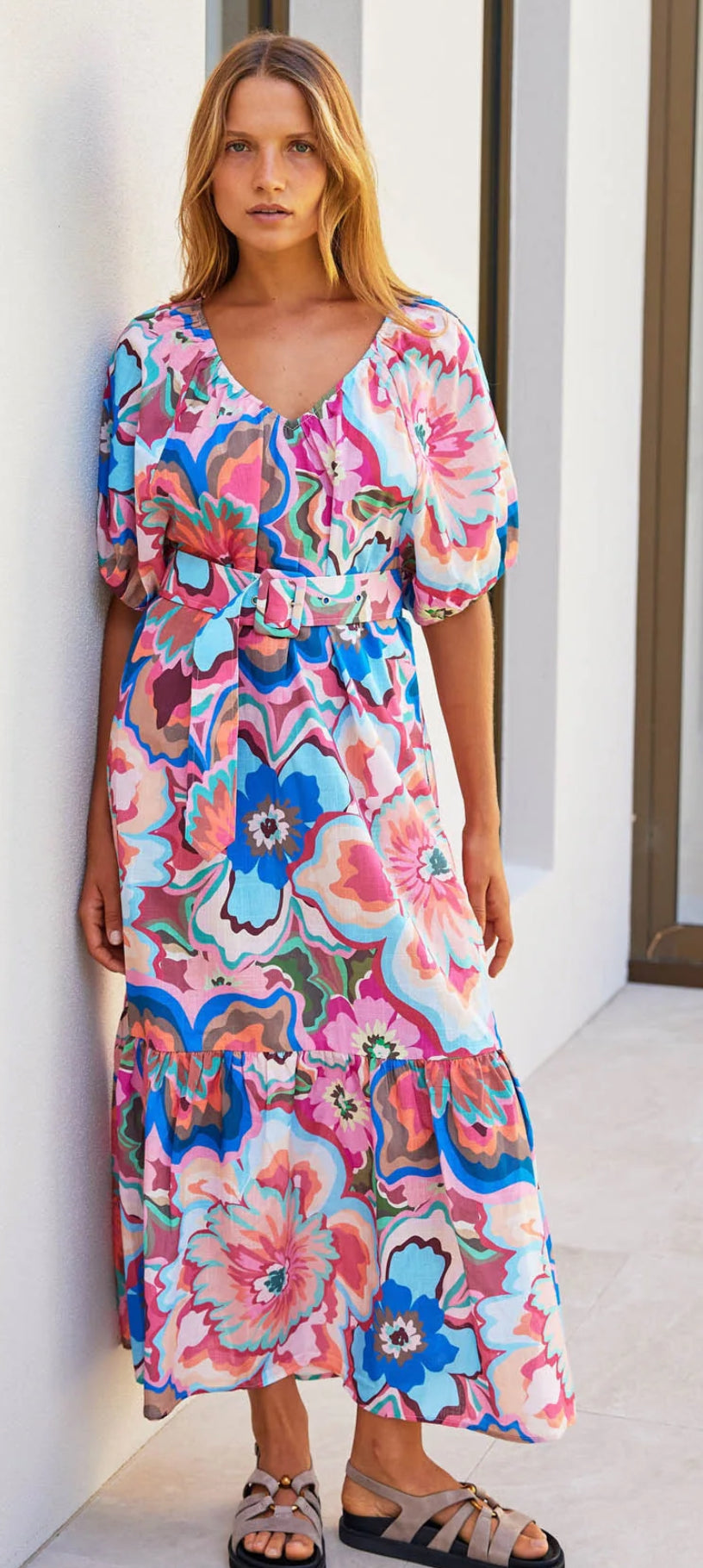 Walnut Ladies Hawil Dress in Bomba Di Fiori Print