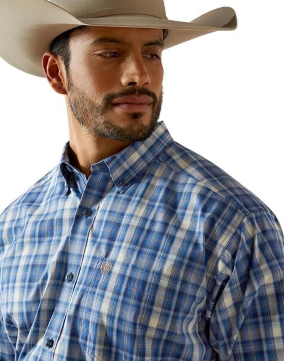 Ariat Mens Pro Series Long Sleeved Shirt Royal Blue 10062471
