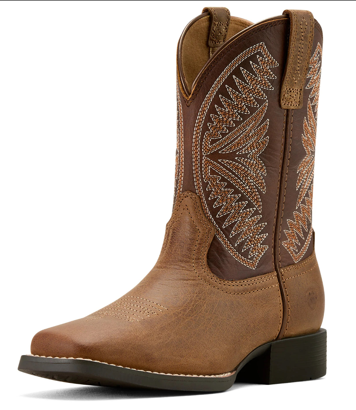 Ariat Kids Ruidoso Western Boots - Pearl/Chocolate Brown - 10061136