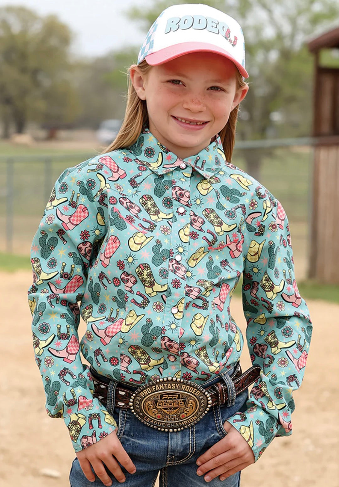 Cruel Girls Snap Front Western Shirt CTW3370032