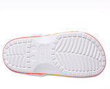 Crocs Kids Classic Reflector Clog in White/multi Blanc/Multi-Rayures