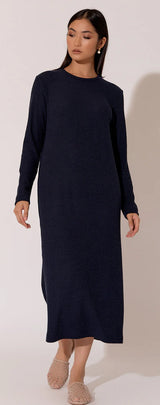 Adorne Ladies Brielle Knit Dress in Navy