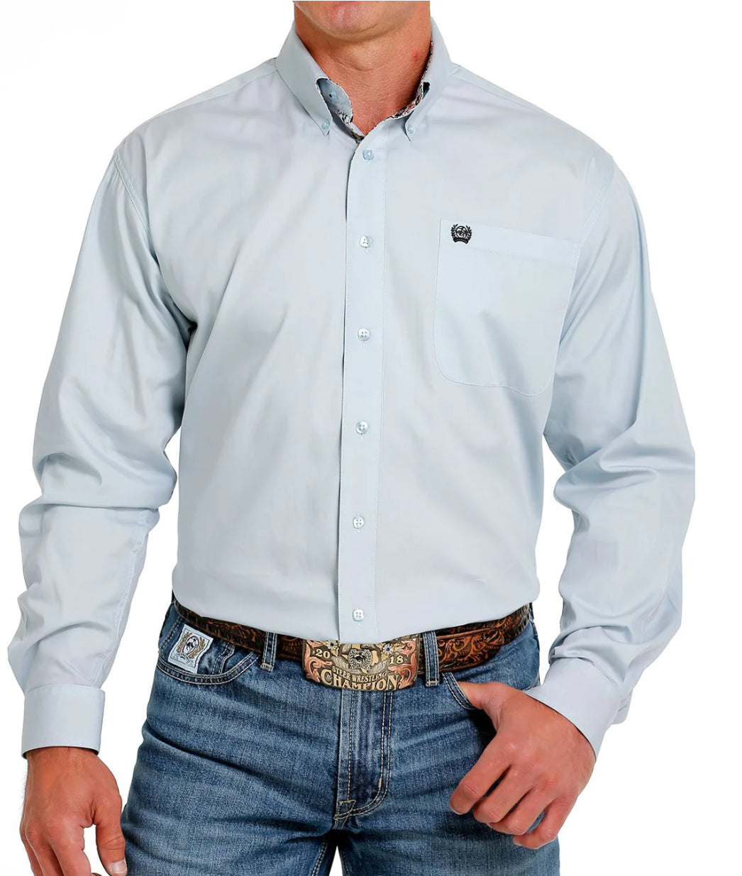 Cinch Mens Light Blue Shirt MTW1105616