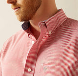 Ariat Mens Wrinkle Free Dane L/S Shirt in Red 1058958