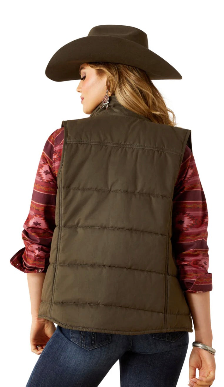 Ariat Ladies Grizzly Quilted Vest in Earth 10062267