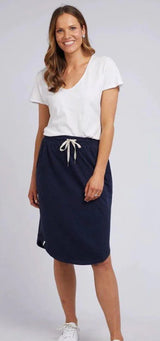 Elm Ladies Fundamental Isla Skirt in Navy