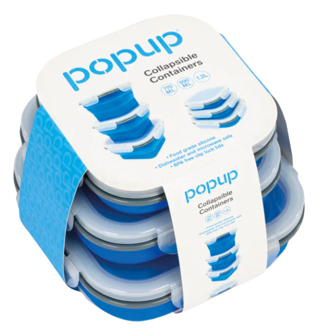 PopoUp Collapsible Containers 3 pack