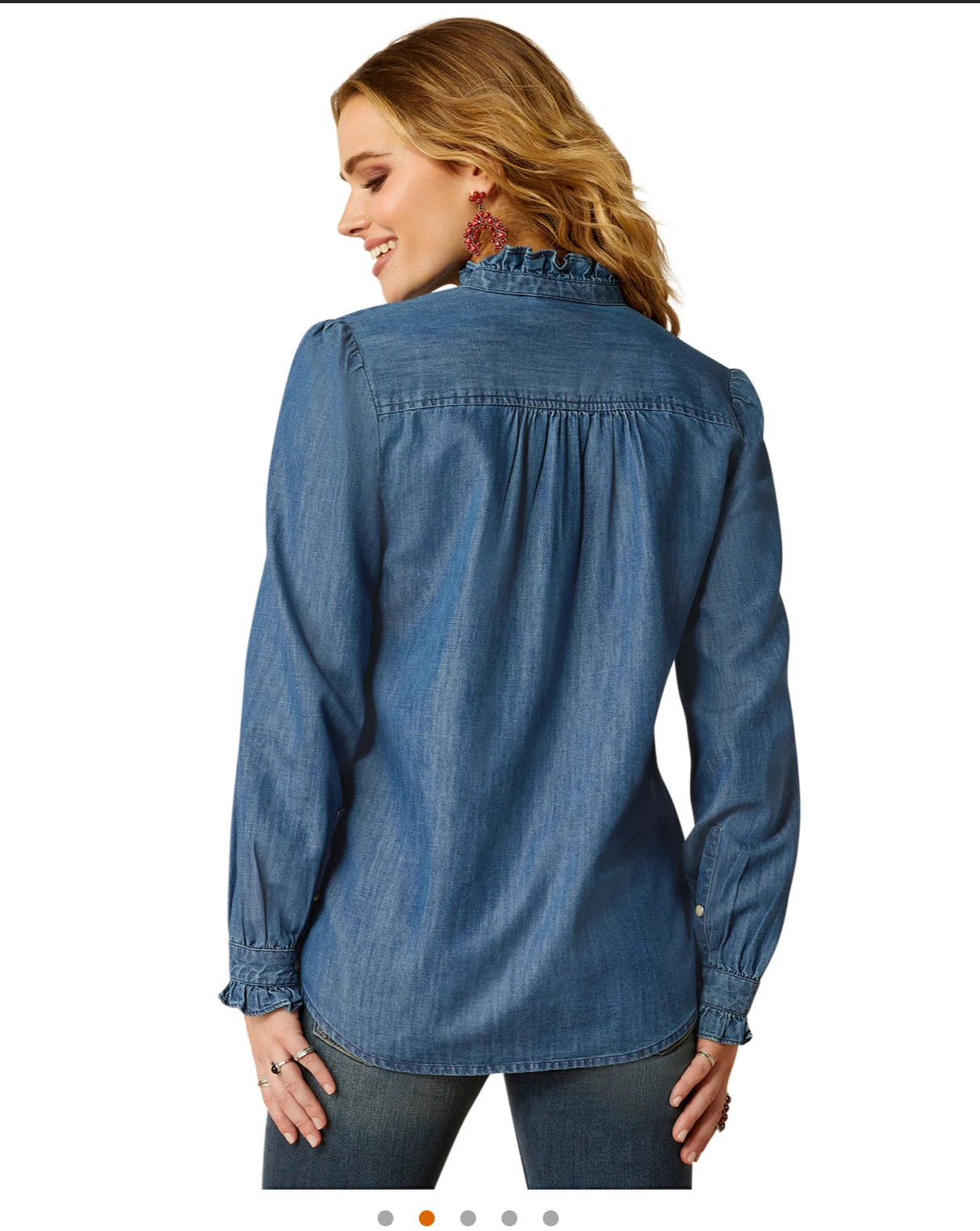 Ariat Ladies Ingalls L/S Top - Med Blue - 10052611
