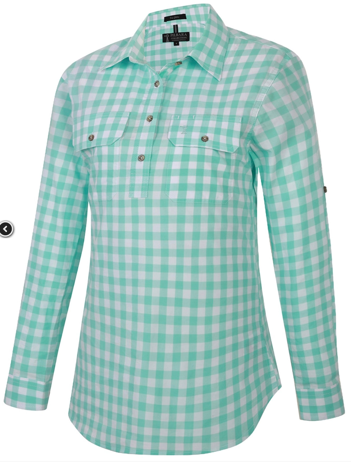 Pilbara Ladies Closed Front L/S Check Shirt RMPC155