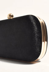 ADA Velvet Structured Clutch (Black)