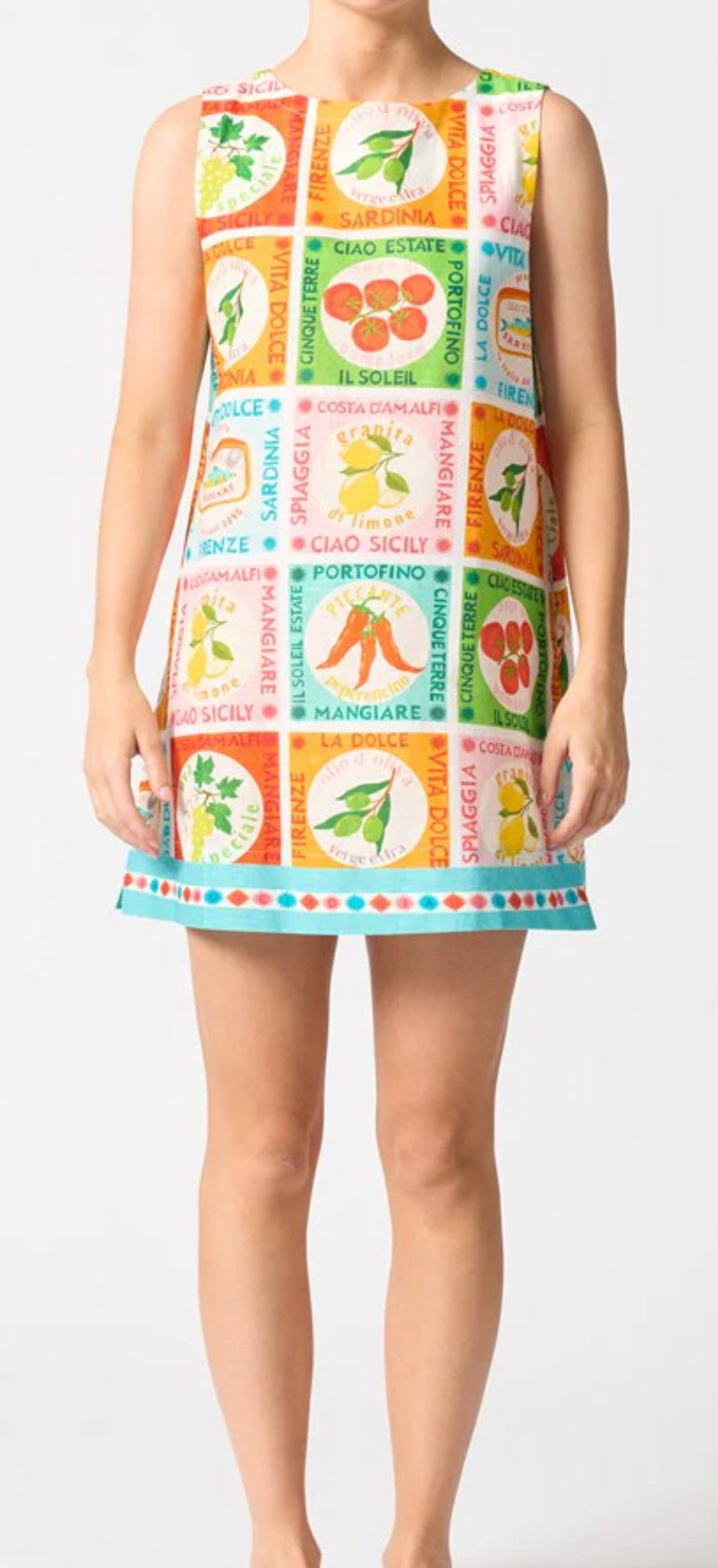 Walnut Ladies Tahiti Dress in Ciao Sicily Print