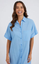 Elm Ladies Blake Shirt Dress Azure Blue