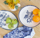 Annabel Trends Ceramic Platter - Navy Natives