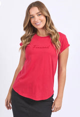 Foxwood Ladies Signature Tee in Crimson