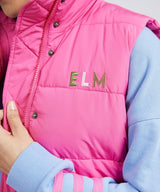 Elm Ladies Core Puffer Vest in Shocking Pink