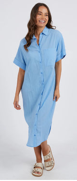 Elm Ladies Blake Shirt Dress Azure Blue