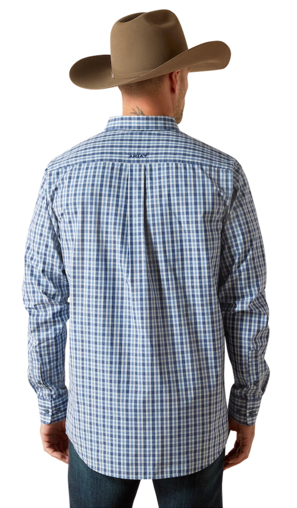 Ariat Mens Pro Series Stephan Fitted L/S Shirt Blue 10062346