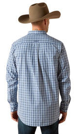 Ariat Mens Pro Series Stephan Fitted L/S Shirt Blue 10062346