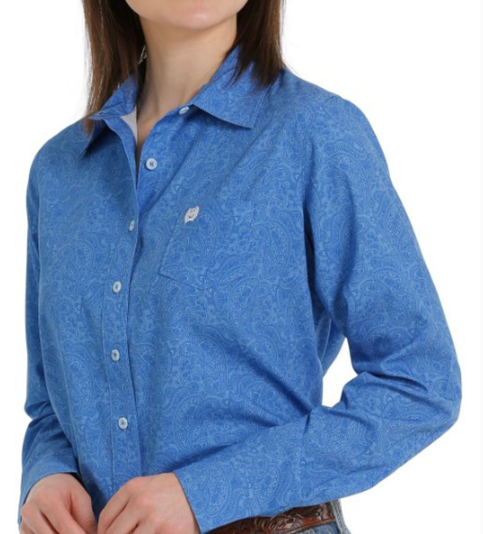 Cinch Ladies Arena Shirt - Blue