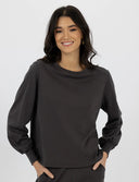 Humidity Ladies Josie Top in Charcoal